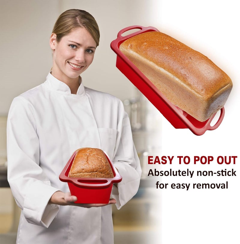 BAKE BOSS Silicone Bread Loaf Pan - Non Stick Silicone Loaf Pans for Baking - Meatloaf Bread Pans - BPA free Perfect for Oven & Dishwasher safe - Image 4